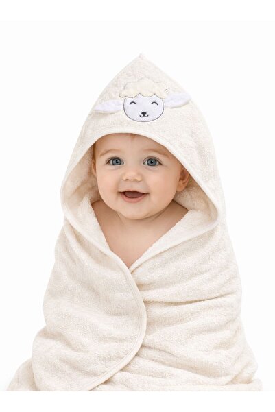 Baby Shez %100 Pamuk Yenidoğan Bebek Kundak Nakışlı Banyo Havlusu
