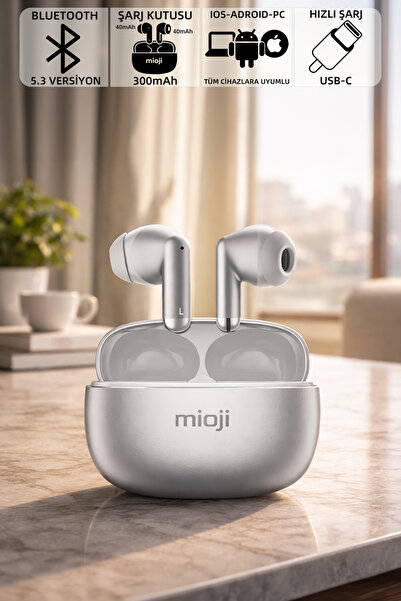 Mioji Air Buds 3 Kablosuz IOS Android PC ve Tüm Telefonlar ile Uyumlu Metal K...