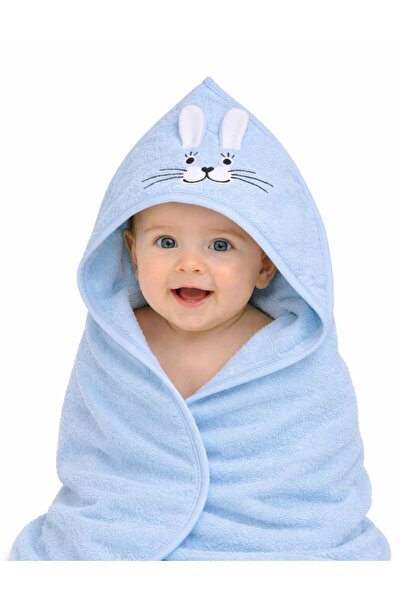 Baby Shez %100 Pamuk Yenidoğan Bebek Kundak Nakışlı Banyo Havlusu