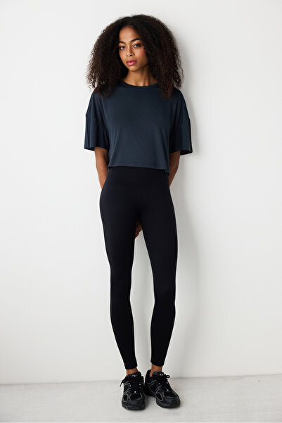 Penti Μπλουζάκι Modal Crop Anthracite