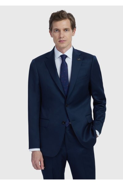 Ramsey Cobalt Blue Flat Regular Fit 100% Wool Suit