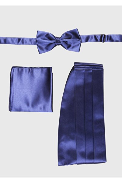 Ramsey مجموعة وشاح ربطة عنق باللون الأزرق الداكن
