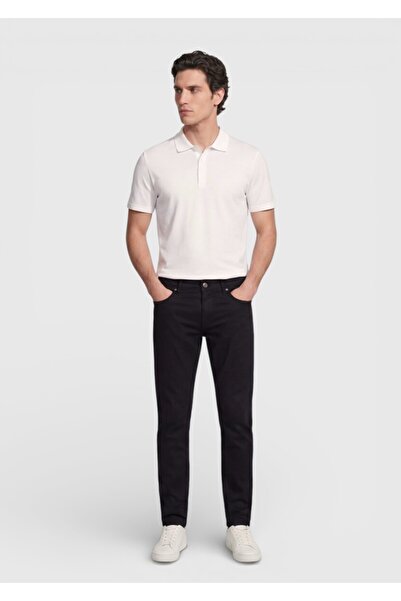 Ramsey Μαύρο Απλή ύφανση Παντελόνι Κανονικής Εφαρμογής Casual 100% Βαμβάκι