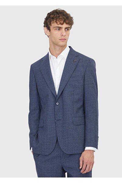 Ramsey Light Navy Blue Potikare Zeroweight Slim Fit 100% Wool Suit