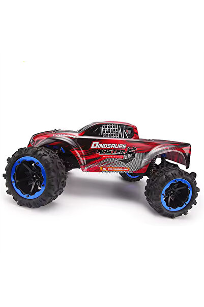 REMO 8036 1/8 Ölçek, 4WD Off Road PRO Monster Truck (Dinosaurs Master) Kırmızı Kaportalı, Fırçasız M