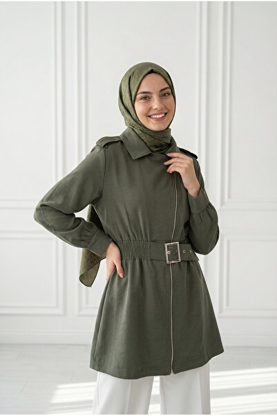 BENAHOLL Μπουφάν Bemmora με λάστιχο στη μέση-MA1425 Χακί