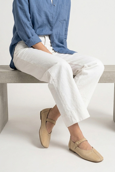 Ziya , Γυναικείες μπαλαρίνες από γνήσιο δέρμα 1611062Z4037 Μπεζ