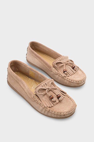 Capone Outfitters Almire Γνήσιο Δέρμα Σουέτ Με χάντρες Με φούντες Comfort Γυν...