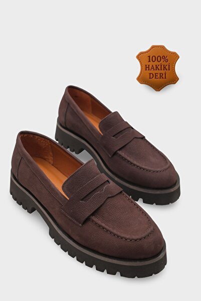 Capone Outfitters Tisha Cork Sole Γνήσιο Δέρμα Γυναικεία μοκασίνια