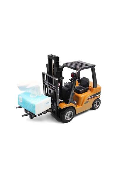 Huina 1577 1/10 Ölçek, Forklift, Metal Çatallı ve Aparatlı, 8 Kanal Uzaktan Kumandalı İş Makinası