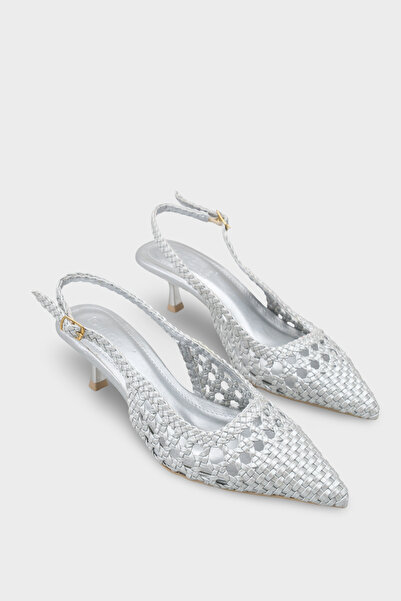 Capone Outfitters Laurie Knitted Pointed Toe Mid-Heel Open-Back Women's Shoes