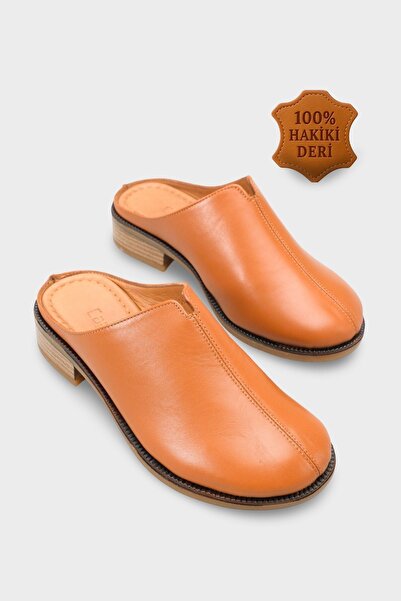 Capone Outfitters Γυναικείες παντόφλες Sabo από γνήσιο δέρμα Nancey με χαμηλό...