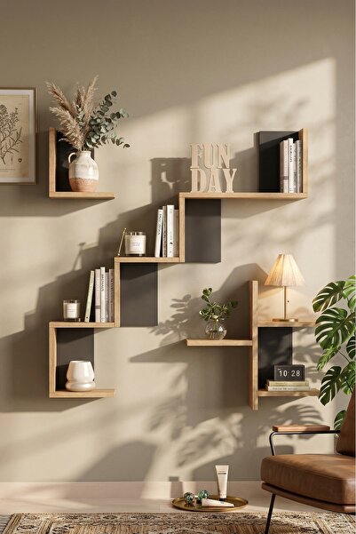 Yurudesign Shelf 27 Duvar Rafı Sepet-Antrasit WL27-SA