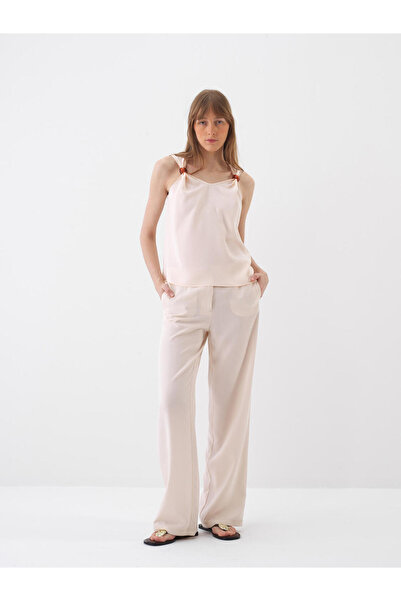 Xint Kadın Naturel Doğal Akışlı Oversize Bluz