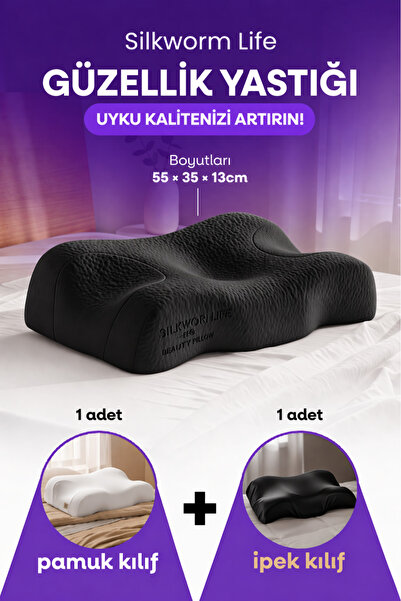 Silkworm Life Visco Beauty Pillow – Face Anti-Wrinkle, Neck & Spine Supported