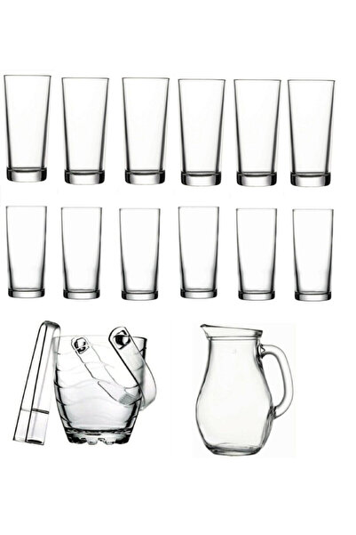 Emr züccaciye Paşabahçe Raki Glass and 15 Pieces. Raki Glass and Ice Bucket Set