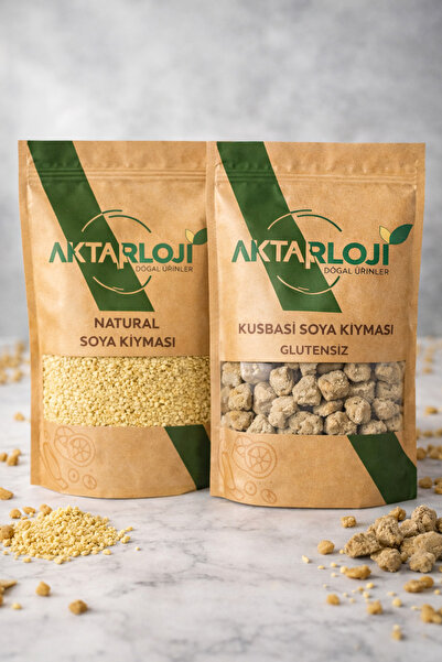 aktarloji Soya Lezzet Seti : 500 Gr Soya Kuşbası + 500 Gr Natural Soya Kıymas...