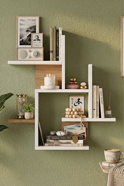 Yurudesign Shelf 21 Duvar Rafı Sepet-Beyaz WL21-SW