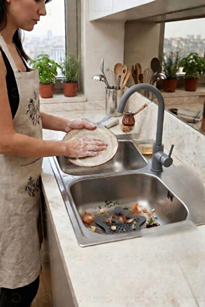 MAİN SHOP 1 ΤΕΜΑΧΙΟ ΓΚΡΙ ΧΡΩΜΑΤΟ Αντιολισθητικό σουρωτήρι νιπτήρα από σιλικόν...