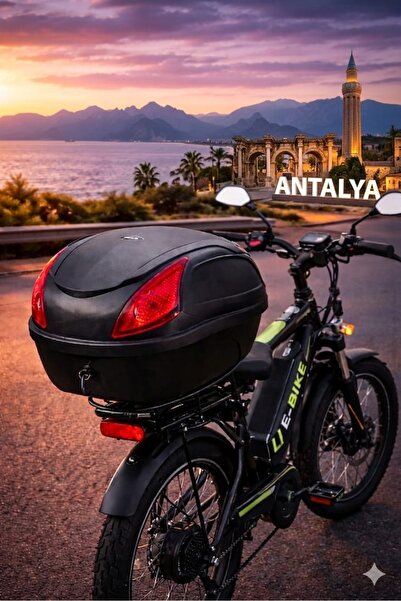 RKS Motorsiklet Elektrikli Bisiklet Port Bagaj Kilitli Siyah motorsiklet e-bi...