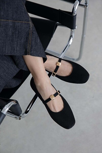 STRASWANS Libon Γυναικεία Παπούτσια Μπαλαρίνες με Λεπτομέρεια Αγκράφας από Σο...