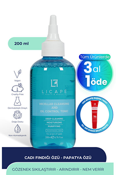 Licape Gözenek Sıkılaştırıcı, Arındırıcı ve Yağ Dengeleyici Tonik 200ml