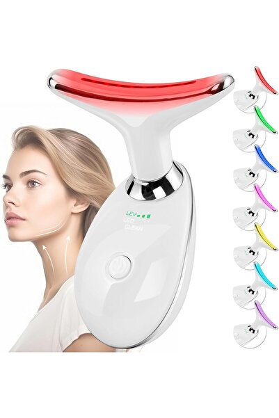 Viacare 7-цветен LED уред за красота на лице и шия с EMS – инструмент за лифт...