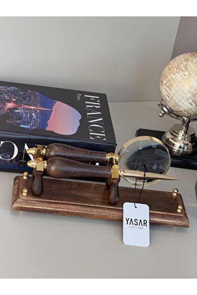 YASAR CONCEPT Σετ ανοιχτήρι επιστολών και μεγεθυντικού φακού Epistia με βάση