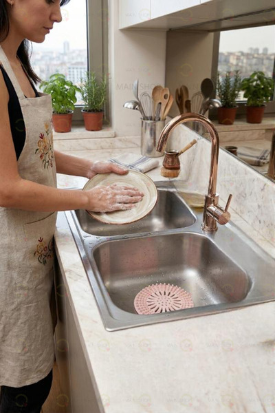 MAİN SHOP Yuvarlak Lavabo Ve Küvet Süzgeci, Lavabo Tıkacı Gider Koruyucu Pemb...