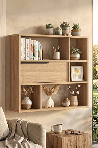 Yurudesign Ocean Duvar Rafı Kitaplık Kapaklı Sepet On5-s