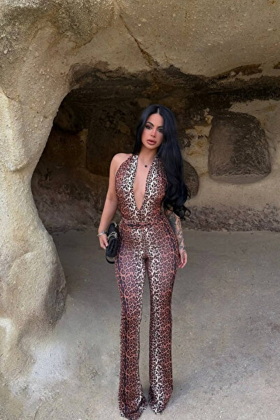 Love Fab Ολόσωμη φόρμα καμπάνα - Με λουράκια στο λαιμό και ανοιχτή πλάτη