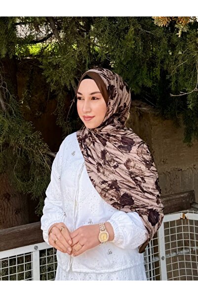 MİNELEŞARP34 Σάλι από μπαμπού Minelesharp με φλοράλ σχέδια – Με μεταξένια υφή...