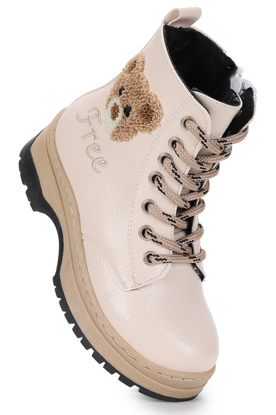 Kiko Kids Μπότες για κορίτσια Teddy Wrinkled Thermo Sole