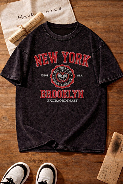 ship master Tricou de damă cu imprimeu cu litere, spălare retro, decolteu tip...