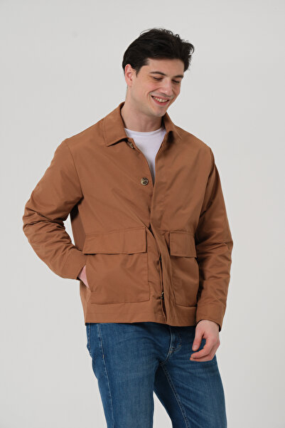 PIQUE ΑΝΔΡΙΚΟ ΠΑΝΤΕΛΟΝΙ Πόλο με λαιμόκοψη και τσέπη, Ανδρικό παλτό