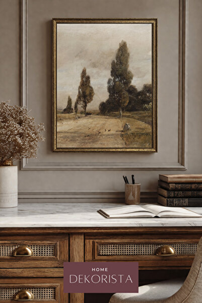 HOME DEKORİSTA Βίντατζ Πίνακας Τοπίου με θέμα την Αρχαιοτεχνία – Κλασικός Πίν...