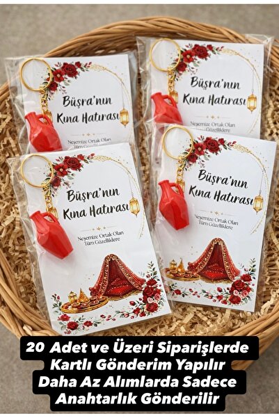FİORE HEDİYELİK Kına Testisi Hediyelik Anahtarlık – Kına Gecesi Kişiye Özel K...