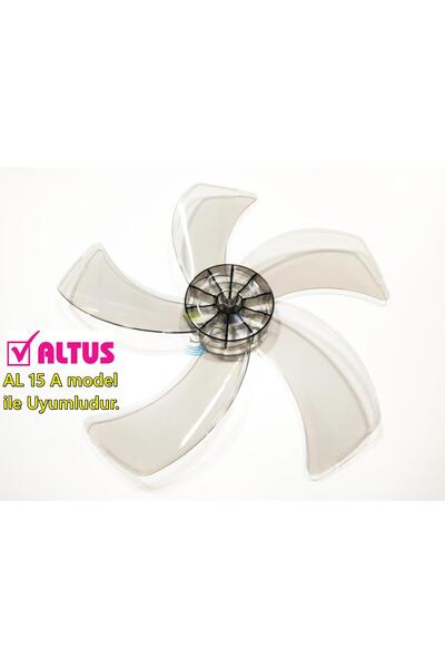 SERN Altus AL 15 A Modele Uyumlu Vantilatör Pervanesi 16inç 5 Kanat 38Cm Füme...