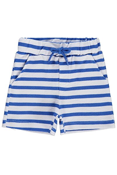 Civil Baby Çizgili 6-18 Ay Şort - Mavi 9-12 Ay