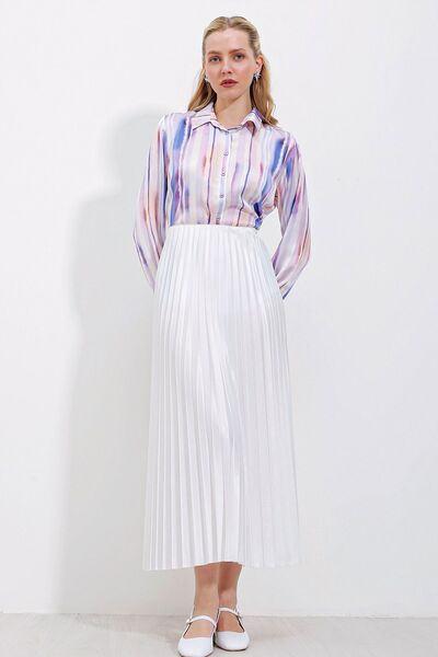 Hiccup Μαξι φούστα με μεταλλική υφή BDART με λεπτομέρεια με ψηλόμεσο βολάν