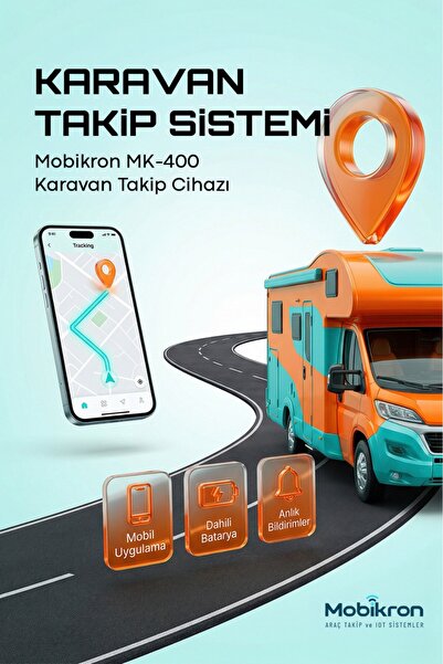 Mobikron MK-400-1 | Karavan Takip Sistemi (12 Ay Hatlı - Haritalı) 2026 Seri ...