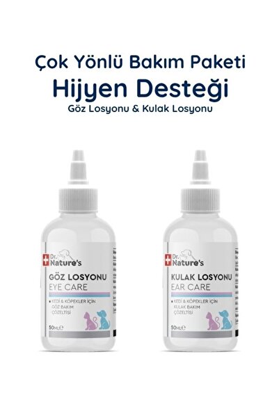 Dr. Nature's Kedi ve Köpek Göz & Kulak Temizleme Solüsyonu – Göz Çevresi ve K...