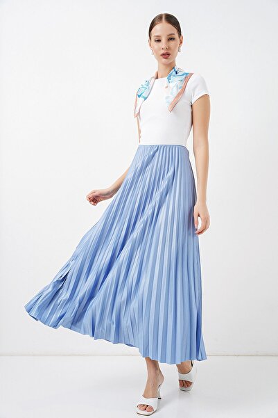 Hiccup Bdart Pleated High Waist Maxi Skirt