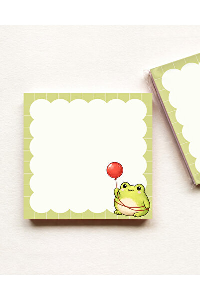 furikraft.co Kurbik Baloon Notepad 9,5x9,5 cm – 50 Yaprak Not Kağıdı, Bloknot...