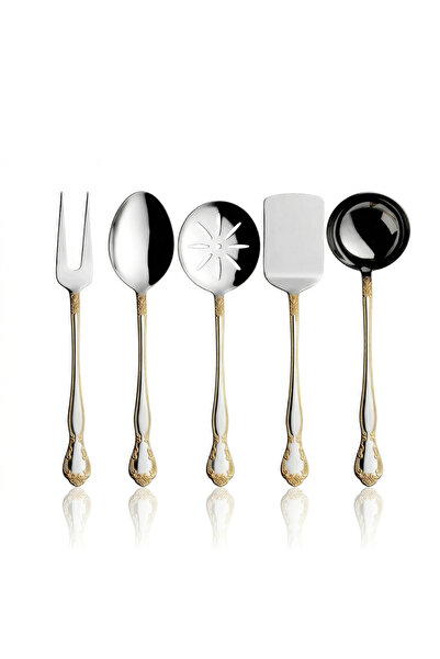 Arsel Dafne Gold Serving Set 304 Quality 3mm