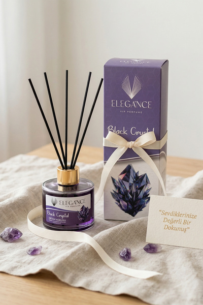 Elegance vip Perfume Black Crystal Reed Diffuser Bambu Çubuklu Oda Kokusu (13...