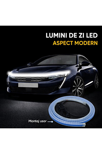 PARADOX SINCE 1992 Banda LED capota auto 150cm alb rece 6500K flexibila ilumi...