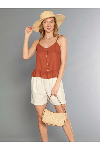 FLZ Linen Straped Summer Shorts Set 86-56