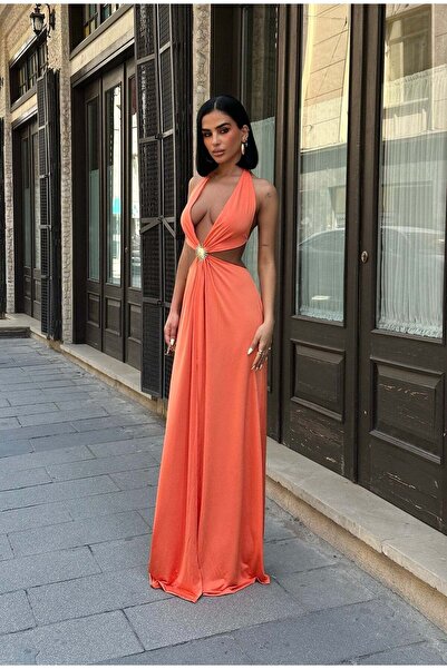 Friday Mood Rochie maxi cu fantă detaliată cu bijuterii pentru damă