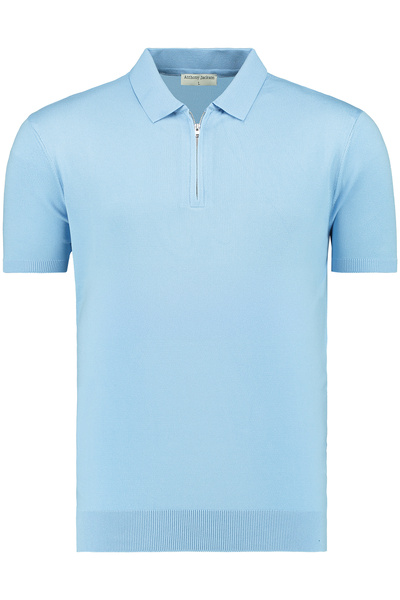 ANTHONY JACKSON Ανδρικό πλεκτό μπλουζάκι πόλο με φερμουάρ Stefano